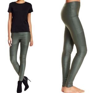 Oober swank Moto leggings olive green‎ small NWOT
